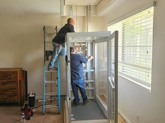 Pollock 25 Series residential home lift removal and disposal service in a UK domestic property.